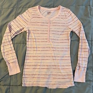 Long sleeve pink striped shirt